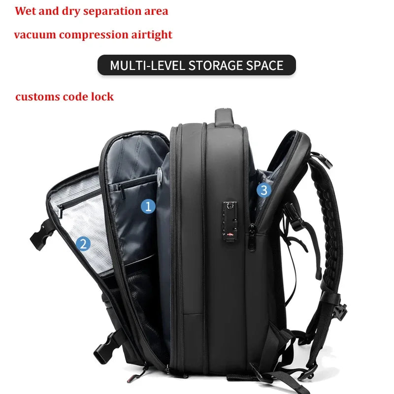 Anti Theft Vacuum Compression Travel Backpack
