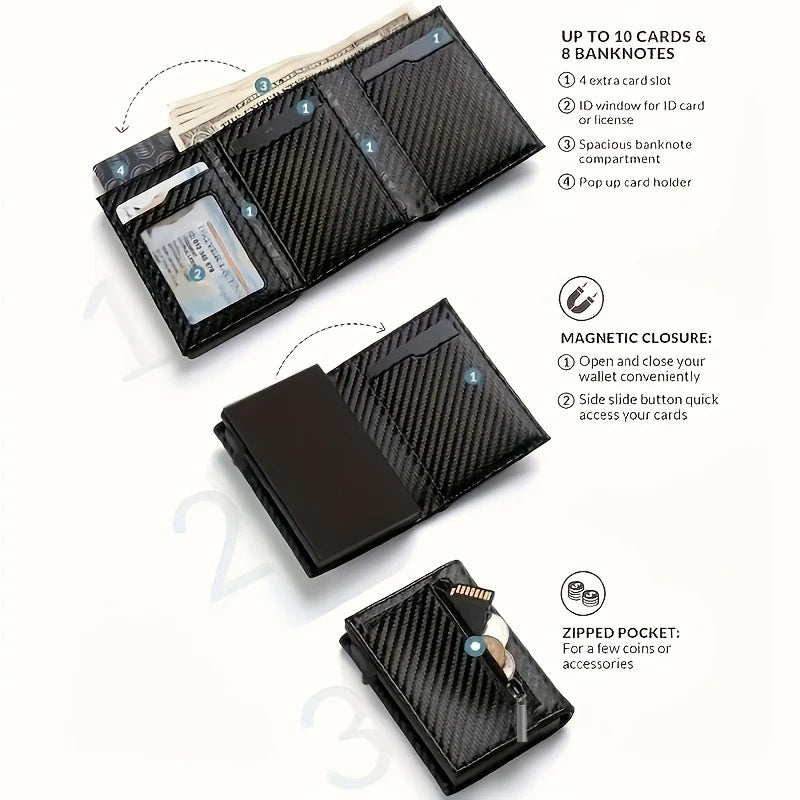 RFID Blocking Pop Up Card Wallet